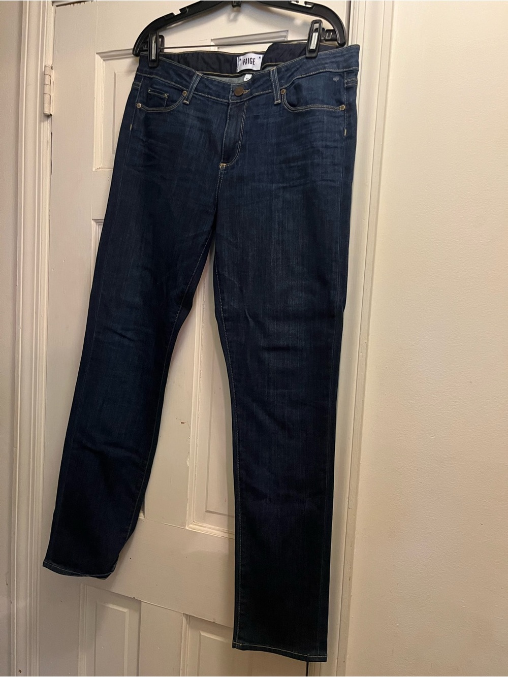PAIGE Men's Dark Indigo Stretch Denim Jeans - Picture 2 of 3